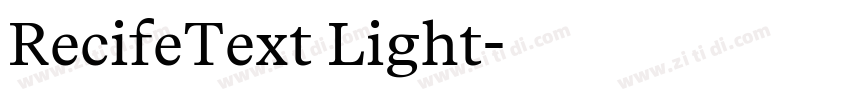 RecifeText Light字体转换